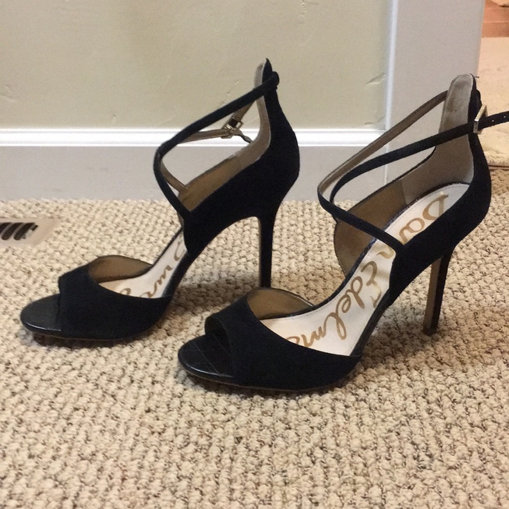 Sam Edelman Audrey black suede heels